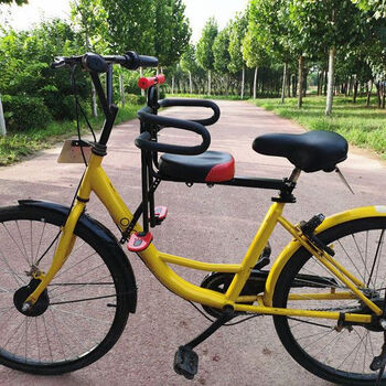 共享单车椅便携前置电动车宝宝山地车休闲车共享单车坐椅折叠a款加厚