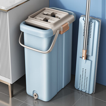 家杰优品平板拖把45cm家用一拖净免手洗2025带桶一套洗拖一体墩布拖布  