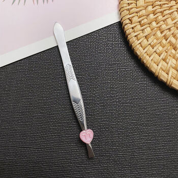 眉夹眉毛夹子眉毛钳修眉钳拔毛钳胡子夹胡须小镊子拔毛平斜口箭纹随机