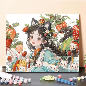 油画人物少女型号规格- 京东