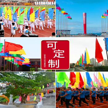 欧唛（oumai） 彩旗刀旗红黄蓝绿粉五色旗纳米防水旗户外飘旗 共10面 3号竖版 5色刀旗70*110CM