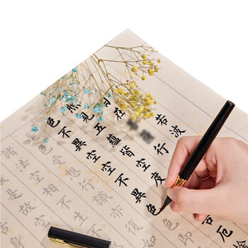 檀烨轩【108遍】心经抄经本小楷钢笔式毛笔字帖书法入门临摹软笔手抄本专用练习纸佛经套装描红半生熟