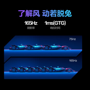 创维24英寸 2K QHD 电竞显示器 165Hz 1ms 快速液晶 Fast IPS 广色域  HDR10 电脑显示屏 F24G3Q