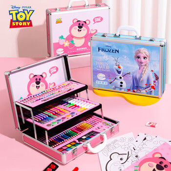 迪士尼（Disney）画笔160件儿童绘画女孩幼儿园小学生绘画礼盒水彩笔画笔女孩生日礼物 草莓熊DM29445T
