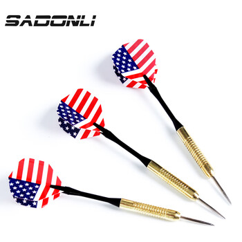 新动力飞镖针健身器材金属针硬式飞镖3支装塑料镖杆XD-101 镖叶图案随机