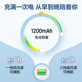 得力便携式手持小风扇充电小型迷你便携大风力电风扇户外露营桌面宿舍风扇台式轻音电扇伴侣 绿