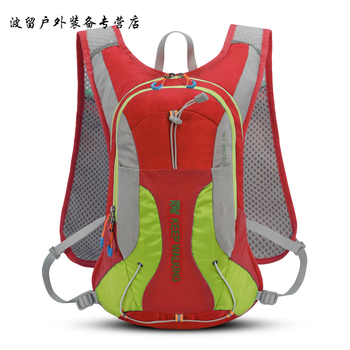 橙央越野日用水袋儿童小背包双肩户外骑行登山包马拉松运动装备包红色