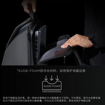 联想（Lenovo）拯救者多功能双肩包X4 钛晶灰 高性能PU涂层 耐磨防泼溅 20L大容量 电脑平板双仓位