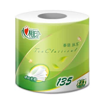 心相印茶语经典系列135克12粒装四层卷筒卫生纸(1620g*2提)BT2812