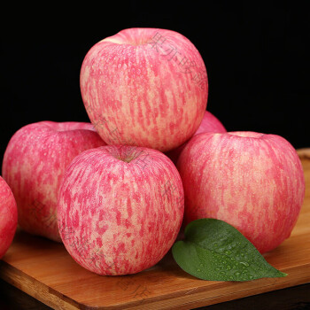 妮姬苹果 条纹红富士5斤9斤 脆甜苹果山东烟台红富士水果新鲜当季 生 9斤