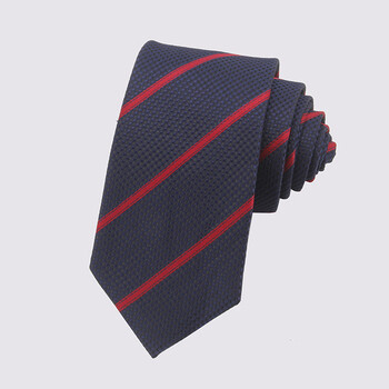 德佑地产领带司徽挂绳定制logo工牌拉链定做条纹 德佑无标手打领带