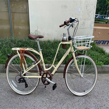 捷安特giant拿铁淑女学生女士轻便城市休闲复古轻便变速自行车2426寸