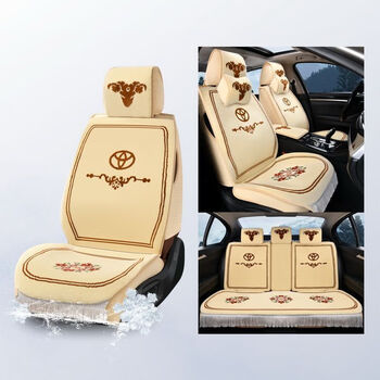 博紫适用于弟适用于羊毛坐垫酷路泽汉兰达座椅套大汽车坐垫四季通用普