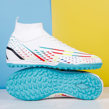 宛杉奕361足球鞋男女碎钉tf青少年学生高帮长钉男孩训练专用白色碎钉