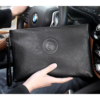 酷奇袋鼠kuqidaishu男士手拿包男款质感大容量手包钱包商务多功能时尚