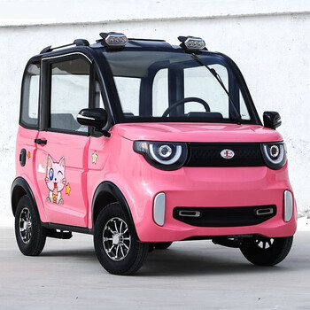 新款老头乐电动四轮代步电瓶车家用纯电新能源汽车小型女士接孩子