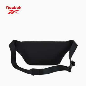 锐步多功能斜挎包女 大容量胸包男 运动户外机车骑行腰包 黑色 L码