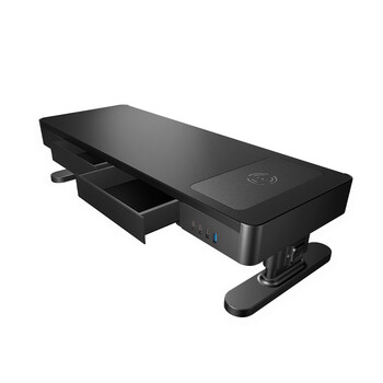 鹿为 显示器增高架多功能笔记本电脑支架桌面台式电脑底座usb3.0可升降+无线充电带抽屉支架ZGL121