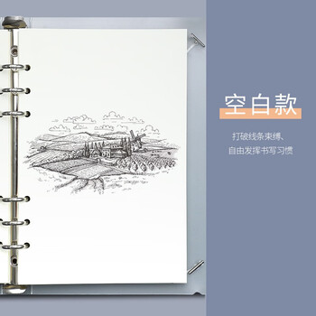 法拉蒙（faramon）B5活页替芯笔记本子9孔横线替换内芯加厚活页纸 B5空白内芯（5本装）