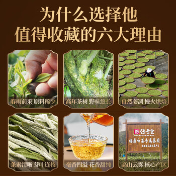 传奇会茶叶福鼎白茶白牡丹木箱散茶老白茶礼盒装500g自己喝送礼