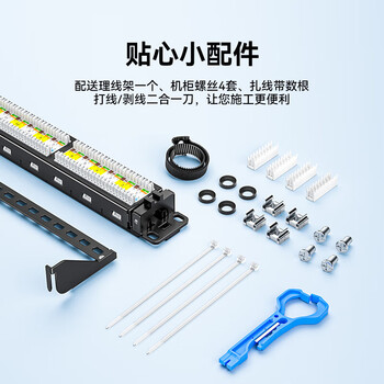 SAMZHE山泽 超六类非屏蔽24口网络配线架 CAT6万兆网络配线架 镀金20U机架式机柜网线理线架 WAN-20 SAMZHE山泽 超六类非屏蔽24口网络配线架 CAT6万兆网络配线架 镀金20U机架式机柜网线理线架 WAN-20