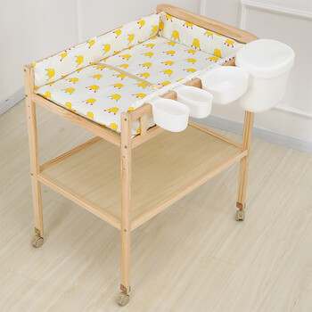 育贝康多功能实木尿布台新生婴儿bb护理台换尿布操作台宝宝按摩抚触台