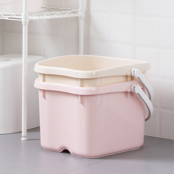 CHAHUA茶花 泡脚桶14.5L洗脚盆大号塑料洗脚盆水桶足浴盆泡脚盆 浅粉色* CHAHUA茶花 泡脚桶14.5L洗脚盆大号塑料洗脚盆水桶足浴盆泡脚盆 浅粉色*