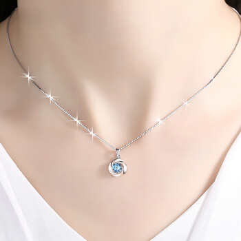 jalloo四叶草项链女生银饰吊坠女士简约锁骨链学生闺蜜网红气质情侣