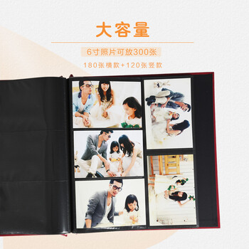 Nakabayashi仲林【全网热卖】插袋式相册本300张6寸/大容量影集/插页式家庭相薄照片书 红色锦鲤 HS6-300-01