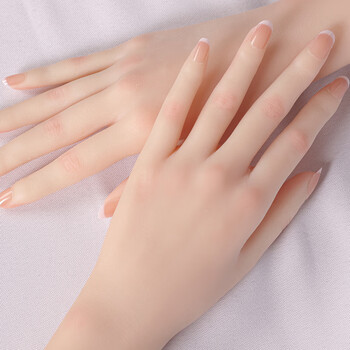 恒愎仿真甲硅胶手模铂金硅胶模手镯玉器首饰直播展示甲打标准款带骨