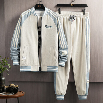 有澜 男生潮人卫衣套装男装秋季连帽衫个性一套衣服韩版男士秋冬季