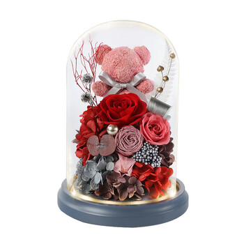 amyrose 永生花玫瑰花礼盒结婚情人节生日礼物送女友爱人闺蜜