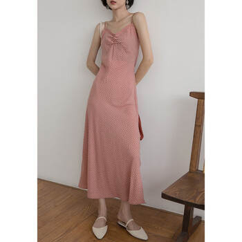 高个子长裙175超长款到脚踝夏女生吊带连衣裙超仙加长170及踝裙子红色