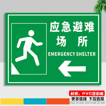 梦倾城紧急疏散集合点 应急避难场所保持通路提示方向警示告说明安全