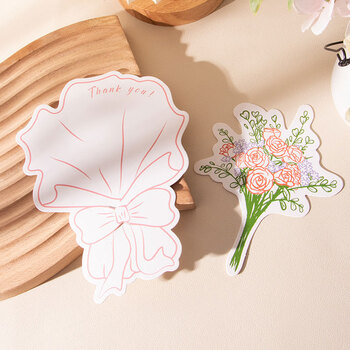 狮洛德 母亲节贺卡送礼感谢卡生日礼物伴手礼小卡片鲜花手写礼品卡6张均发