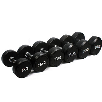 商用健身房亚玲专业健身器材固定包钢哑铃套装体育用品单只20公斤x1只