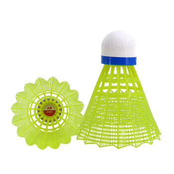 启傲(QIAO)尼龙羽毛球耐打王训练练习比赛台纤塑料球3只装K388黄色