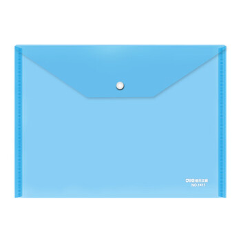 递乐 A4透明按扣文件袋/资料袋/档案袋 办公用品文具10个装 1411蓝色 递乐 A4透明按扣文件袋/资料袋/档案袋 办公用品文具10个装 1411蓝色
