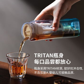 Bincoo冷萃杯随行四方形咖啡杯便携tritan水杯冷萃壶冷泡茶咖啡壶