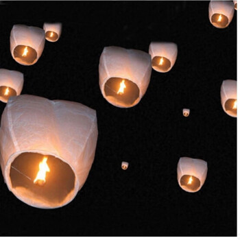 孔明灯10个装白色许愿灯飞天热气球生日婚礼节日装饰放飞爱情祝福