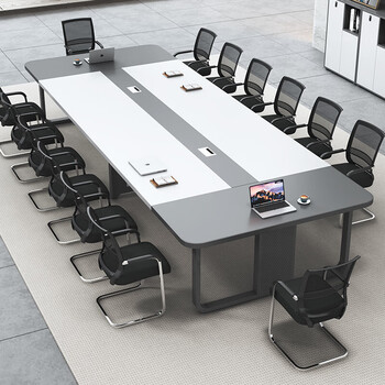 汉宏（HANHONG）会议桌椅组合长桌简约现代办公桌商务接待洽谈大小型长条桌