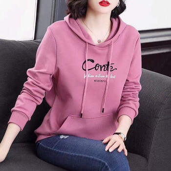 好品质卫衣女春季新款连帽卫衣女士秋季女装韩版宽松中年妈妈潮上衣服