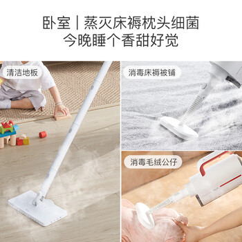 德尔玛（Deerma）【热卖】ZQ610 多功能蒸汽清洁机  蒸汽拖把 家用高温蒸汽机 厨房油污清洗机 布艺沙发杀菌消毒