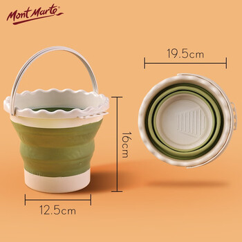 蒙玛特(Mont Marte)洗笔筒 洗笔器美术绘画颜料画笔洗笔桶器画画笔水桶 硅胶折叠可插笔涮笔筒AM-ST-002 速写 马克笔绘画