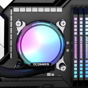 TCOMAS钛钽SJ-A080 360黑色 一体式CPU水冷散热器 大冷头加厚冷排风扇ARGB光效 支持intel/AMD TCOMAS钛钽SJ-A080 360黑色 一体式CPU水冷散热器 大冷头加厚冷排风扇ARGB光效 支持intel/AMD