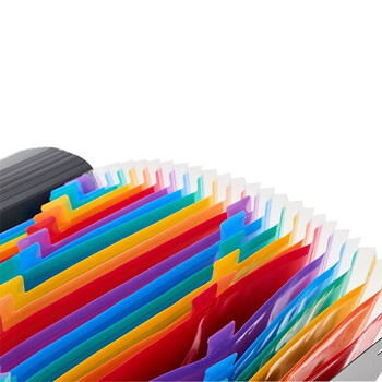 斯图sitoo A4风琴包文件收纳夹开学季学科袋多层可伸缩档案夹学生分类试卷册合同票据资料册 6235可立式24格