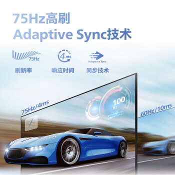 飞利浦 21.5英寸 全高清75Hz 窄边低蓝光不闪屏壁挂 HDMI/VGA 网课学习 办公显示器 商务电脑显示屏221i8