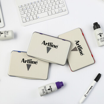 旗牌（Shachihata）Artline 办公财务会计速干快干水性印泥橡胶章通用印台 56*90mm 中号 黑色 EHJ-2