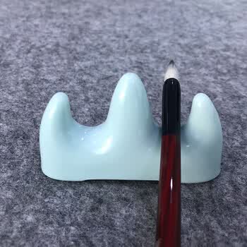 【全网低价】芬尚 文房用品 仿玉笔搁笔山 学生毛笔书法用小笔托 纳米材质美观实用结实耐摔