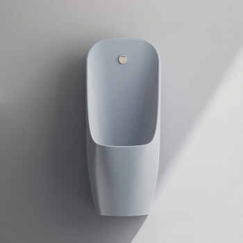 黑色挂墙式小便斗自动感应壁挂式小便池酒店民宿尿斗msx022哑光蓝灰